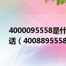 4000095558是什么电话(4008895558)