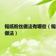 锡纸粉丝做法有哪些（锡纸粉丝做法）