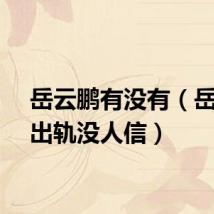 岳云鹏有没有（岳云鹏出轨没人信）