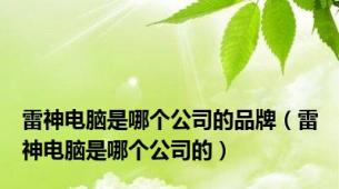 雷神电脑是哪个公司的品牌（雷神电脑是哪个公司的）