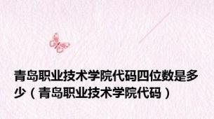青岛职业技术学院代码四位数是多少（青岛职业技术学院代码）