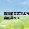 誓言的英文怎么写（誓言的英文）