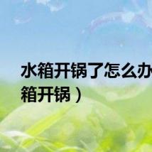 水箱开锅了怎么办（水箱开锅）