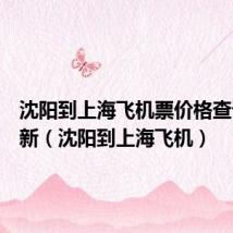 沈阳到上海飞机票价格查询表最新(沈阳到上海飞机)