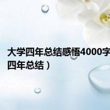 大学四年总结感悟4000字(大学四年总结)