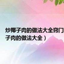 炒椰子肉的做法大全窍门(炒椰子肉的做法大全)