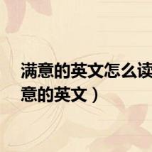 满意的英文怎么读(满意的英文)