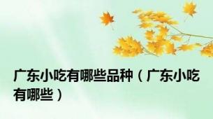 广东小吃有哪些品种（广东小吃有哪些）