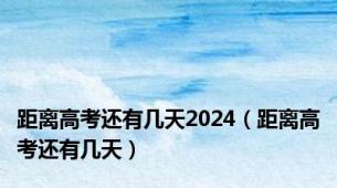 距离高考还有几天2024（距离高考还有几天）