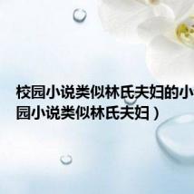 校园小说类似林氏夫妇的小说(校园小说类似林氏夫妇)