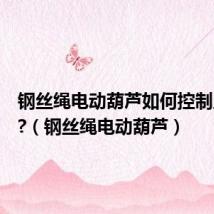 钢丝绳电动葫芦如何控制上下限?(钢丝绳电动葫芦)