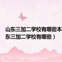 山东三加二学校有哪些本科(山东三加二学校有哪些)