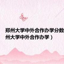 郑州大学中外合作办学分数线(郑州大学中外合作办学)