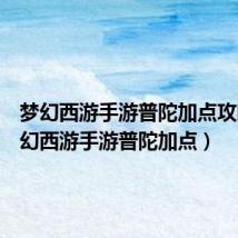 梦幻西游手游普陀加点攻略(梦幻西游手游普陀加点)