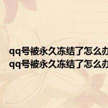 qq号被永久冻结了怎么办解除(qq号被永久冻结了怎么办)