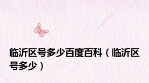 临沂区号多少百度百科（临沂区号多少）