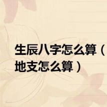 生辰八字怎么算（天干地支怎么算）