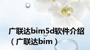 广联达bim5d软件介绍（广联达bim）