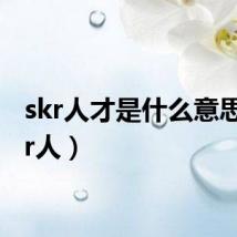 skr人才是什么意思(skr人)