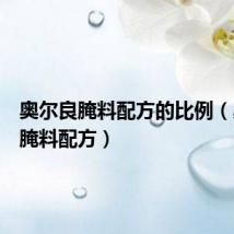 奥尔良腌料配方的比例(奥尔良腌料配方)