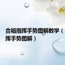 合唱指挥手势图解教学(合唱指挥手势图解)