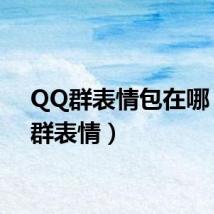 QQ群表情包在哪（qq群表情）