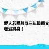 爱人若爱其身三年级原文（爱人若爱其身）