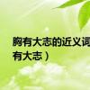 胸有大志的近义词（胸有大志）