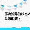 系数矩阵的秩怎么看（系数矩阵）