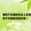 借钱不还被起诉会上征信吗（借钱不还被起诉的后果）