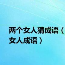 两个女人猜成语（两个女人成语）