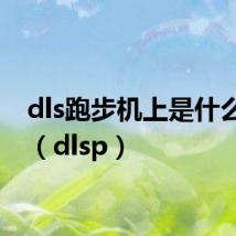 dls跑步机上是什么意思(dlsp)
