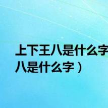 上下王八是什么字（王八是什么字）