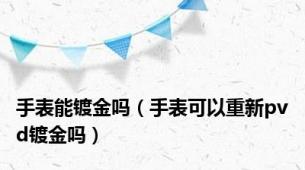 手表能镀金吗（手表可以重新pvd镀金吗）