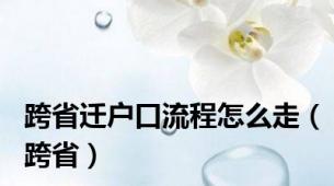 跨省迁户口流程怎么走（跨省）