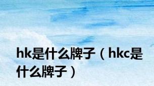 hk是什么牌子（hkc是什么牌子）