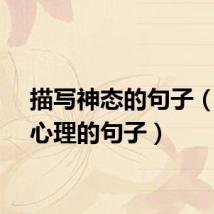 描写神态的句子（描写心理的句子）