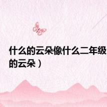 什么的云朵像什么二年级(什么的云朵)