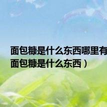 面包糠是什么东西哪里有卖的(面包糠是什么东西)