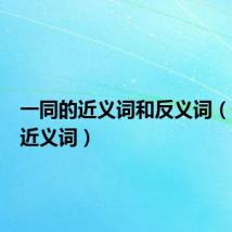 一同的近义词和反义词(一同的近义词)