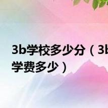 3b学校多少分(3b学校学费多少)