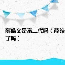 薛皓文是富二代吗（薛皓文结婚了吗）