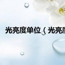 光亮度单位（光亮度）