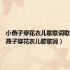 小燕子穿花衣儿歌歌词歌普（小燕子穿花衣儿歌歌词）