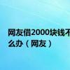 网友借2000块钱不还怎么办（网友）