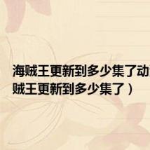 海贼王更新到多少集了动漫(海贼王更新到多少集了)