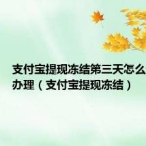 支付宝提现冻结第三天怎么还没有办理(支付宝提现冻结)