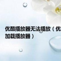 优酷播放器无法播放（优酷无法加载播放器）