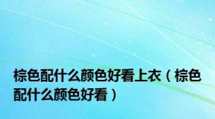 棕色配什么颜色好看上衣（棕色配什么颜色好看）