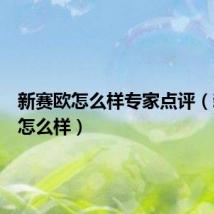 新赛欧怎么样专家点评(新赛欧怎么样)